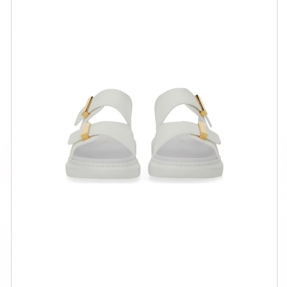Alexander McQueen‎ White Sandals with Gold Buckles Size 37 - Picture 2 of 8